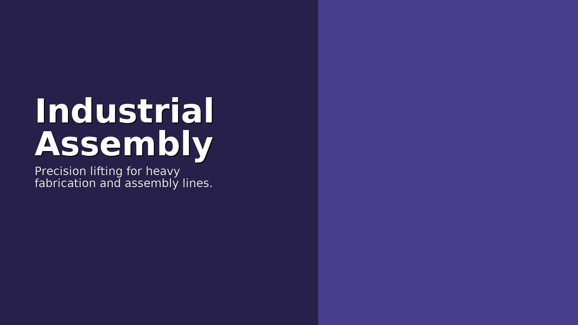 Plant equipment install